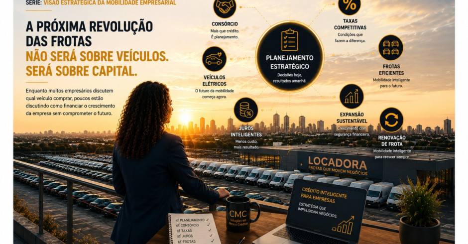 Visão Estratégica da Mobilidade Empresarial A próxima revolução das frotas não será sobre veículos. Será sobre capital.