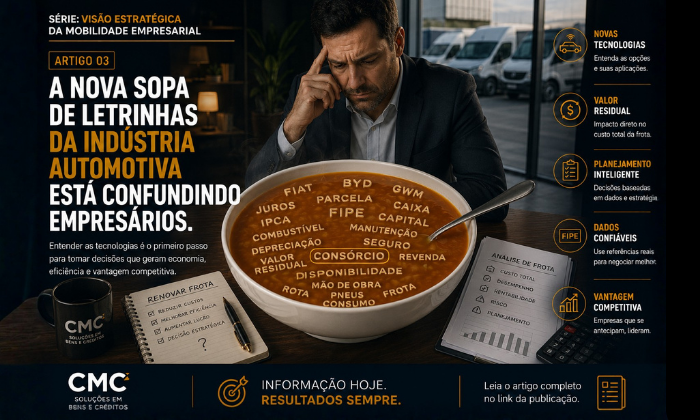 A nova sopa de letrinhas está confundindo quem administra uma frota. FIPE, BYD, GWM, eletrificação, valor residual, IPCA, juros, depreciação… Nunca houve tantas variáveis para decidir a próxi